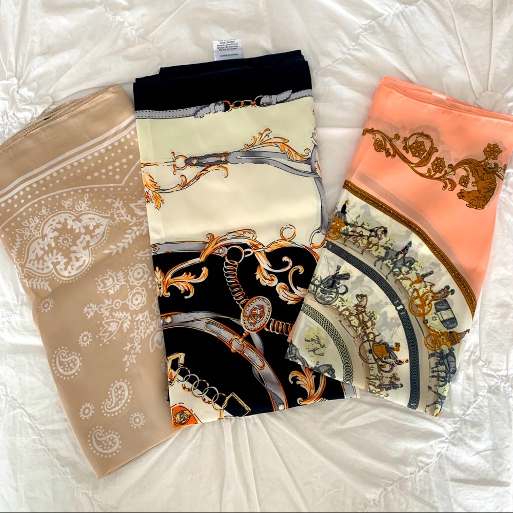 SHEIN Silk Scarves (3 pack) - Scarf Tops